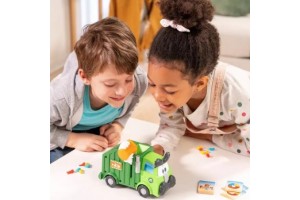 Szemétfaló kukásautó társasjáték - doboz és kártyák