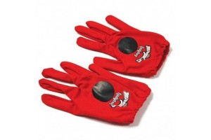 Rubies Miraculous piros Katicabogár kesztyű fekete pöttyökkel