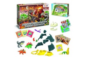 DinoRex Vulkánkitörés adventi kalendárium - figurák és vulkán