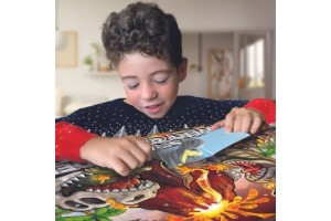 DinoRex Vulkánkitörés adventi kalendárium - figurák és vulkán