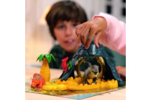 DinoRex Vulkánkitörés adventi kalendárium - figurák és vulkán