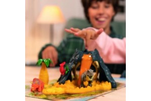 DinoRex Vulkánkitörés adventi kalendárium - figurák és vulkán