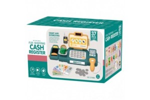 Pénztárgép játékszett 37 db - zöld