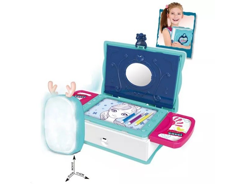 3 az 1-ben művészkészlet könyv alakú dobozban