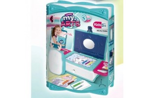 3 az 1-ben művészkészlet könyv alakú dobozban