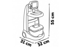 Smoby elektromos orvosi kocsi játékszett