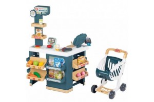 Smoby szupermarket játékszett bevásárlókocsival – 42 db