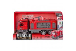 Tűzoltóautó hang- és fényhatásokkal, 10×30×17 cm