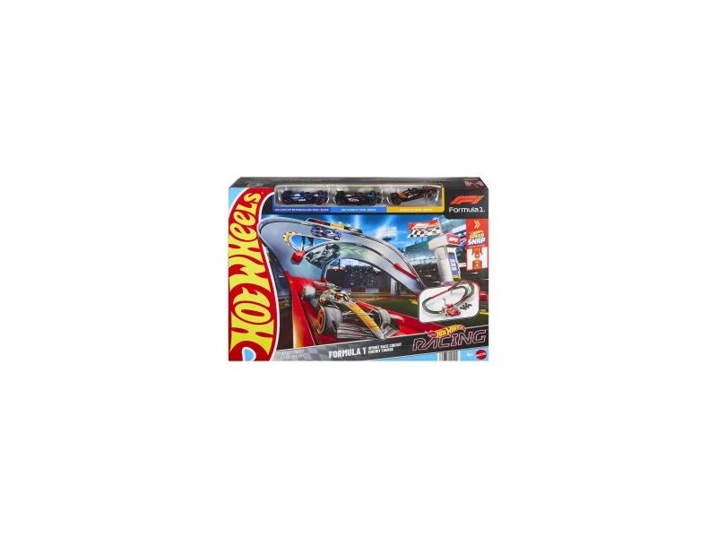 Hot Wheels Forma-1 pályaszett - 3x 1:64 kisautó