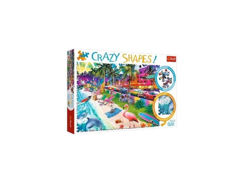 Trefl Crazy Shapes: Miami tengerpart – 600 darabos