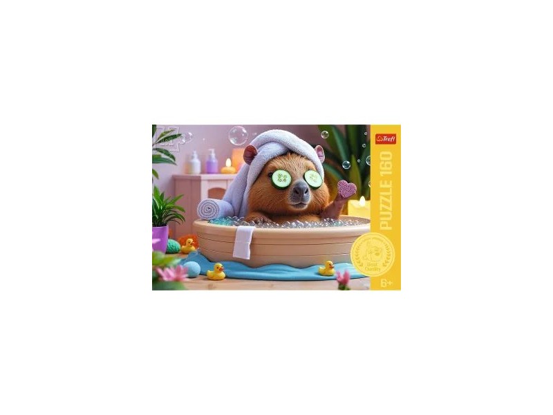 Trefl 160 db Kapibara a fürdőkádban puzzle - csillogó darabok
