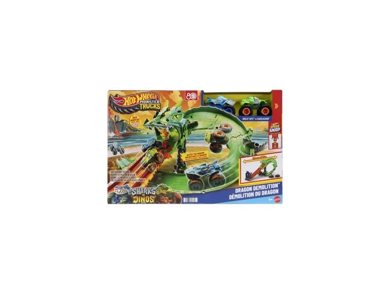 Hot Wheels Monster Trucks - Sárkányfutam pályaszett