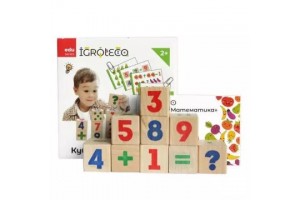 Fa kockák matematika tanuláshoz - 9 db, gyümölcs ábrákkal