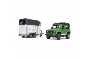Bruder Land Rover Defender lószállító és lófigura