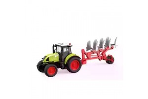Hangot adó traktor levehető ekével, 1:16