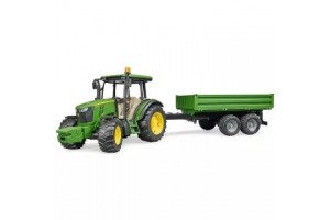 Bruder John Deere 5115M traktor és utánfutó