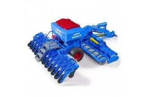 Bruder Lemken Solitair 9 vetőgép – kék, részletgazdag modell
