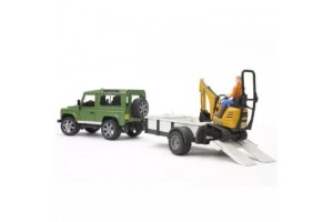 Bruder Land Rover Defender 60 cm utánfutóval