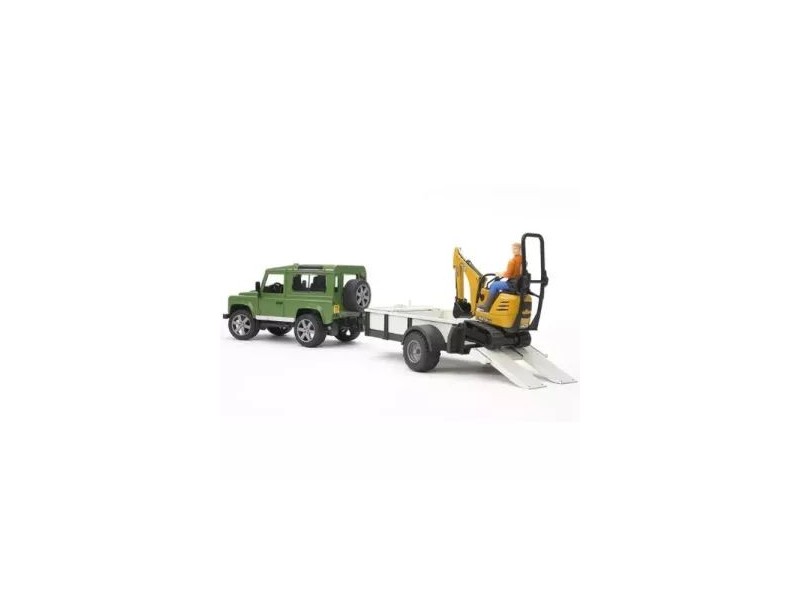 Bruder Land Rover Defender 60 cm utánfutóval