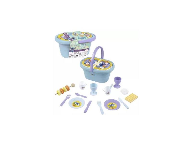 Smoby Stitch piknikkosár – könnyű, 2 részes fedél