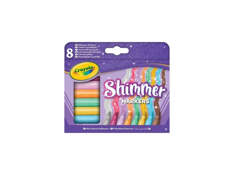 Crayola csillámos filctollkészlet, 8 db