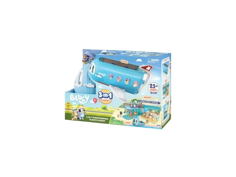 Bluey repülőgép játék – 2 figura, 70 cm