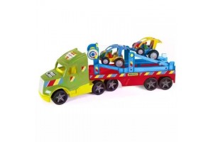 Wader Magic Truck Basic autószállító 79 cm - buggy kisautókkal