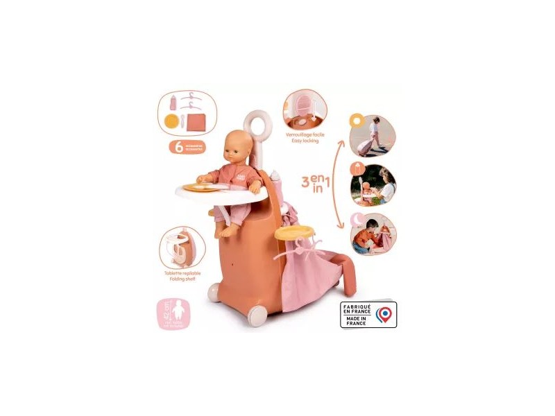 Baby Nurse 3 az 1-ben babacenter húzós bőrönd