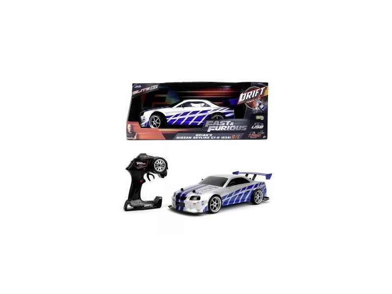 Jada Toys RC Nissan Skyline GTR R34 1:10 távirányítós autó