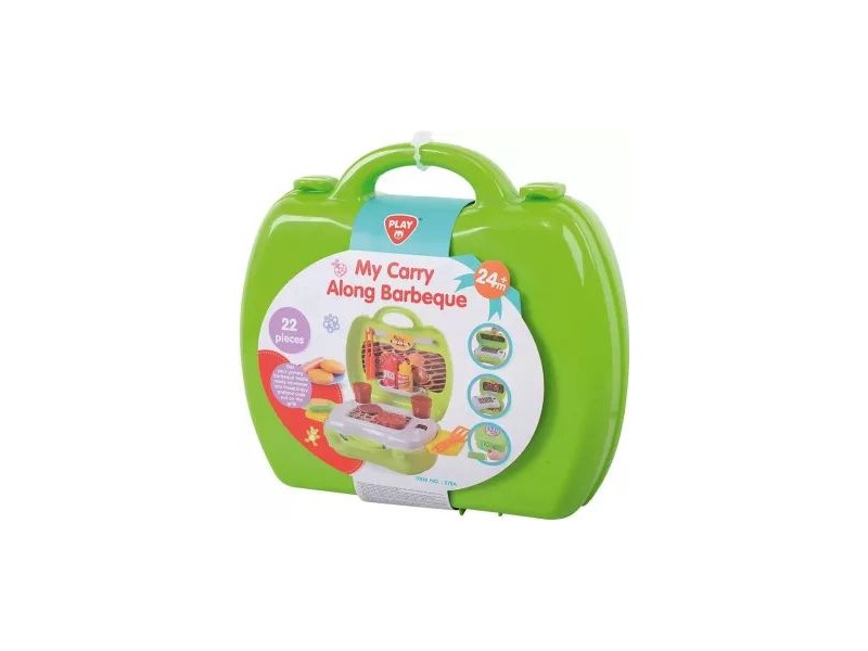 Playgo kofferes grillparty készlet – élethű játékételek