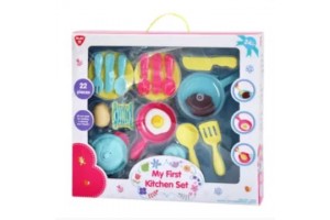 Playgo 22 db konyhai edénykészlet – színes játék