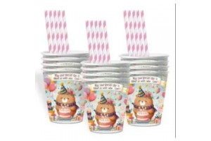 Maci mintás papírpohár (10 db)