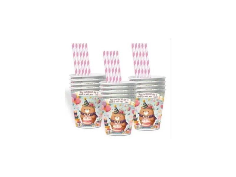 Maci mintás papírpohár (10 db)