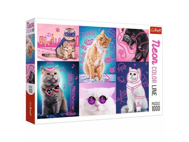 Trefl Neon Macskák 1000 db-os puzzle