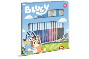 Bluey nyomda és filctoll készlet - 18 db