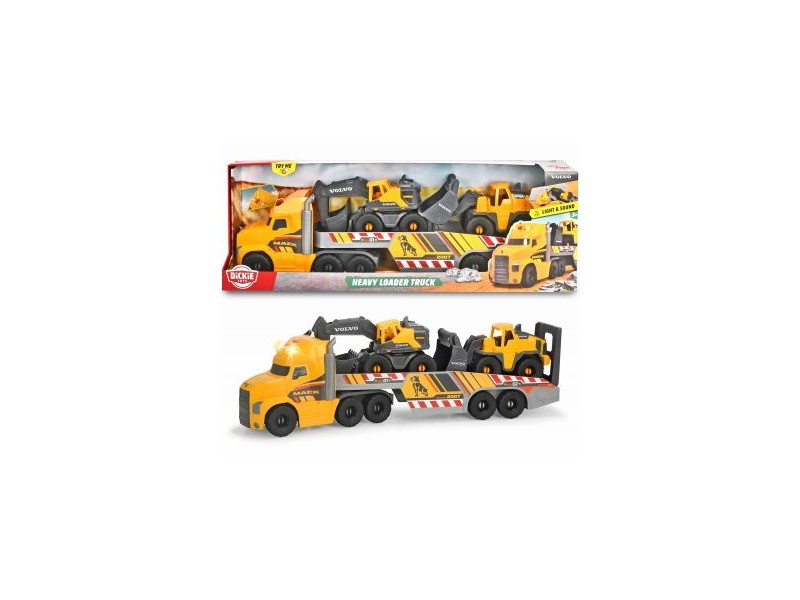 Dickie Volvo munkagép szállító Mack kamion játék