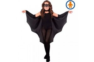 Denevérköpeny jelmez 116 cm - fekete