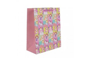 Királylány mintás ajándéktasak szalagfüllel, 26x32 cm