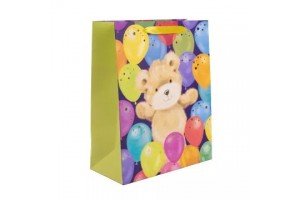 Maci lufikkal ajándéktasak, 18x23 cm