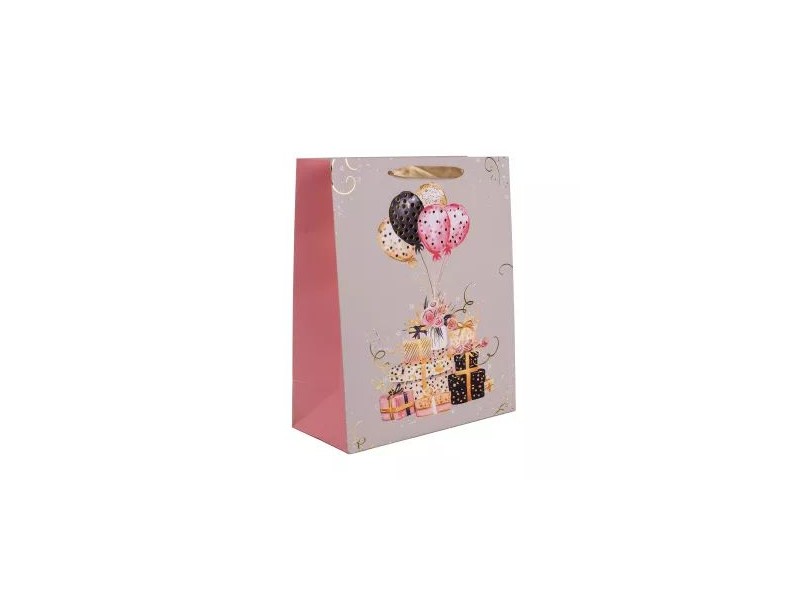 Lufimintás szalagfüles ajándéktasak 11x14 cm