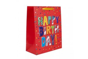 Hologramos születésnapi ajándéktasak 18 x 23 cm