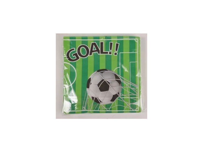 Goal! focilabda mintás zöld szalvéta - 20 db, 33 x 33 cm