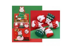 Karácsonyi nyuszi mintás radír - többféle