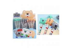 Gömbállatkás grafitceruza radírral