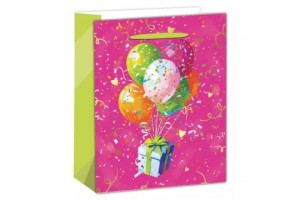 Lufis ajándéktasak 18×23 cm, szalagfüllel