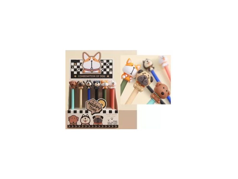 Kutyás zseléstoll - kutyafigurás, 0,5 mm