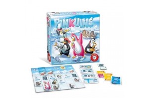 Pinkuins társasjáték: doboz és játékelemek