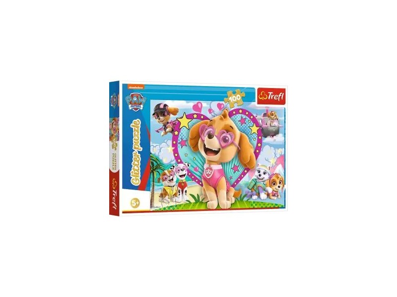 Trefl Glitter Puzzle - Mancs őrjárat (Skye) 100 db