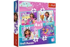 Trefl: Gabby nagy kalandja - 4 az 1-ben puzzle