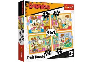 Trefl Garfield 4 az 1-ben puzzle - 35/48/54/70 db
